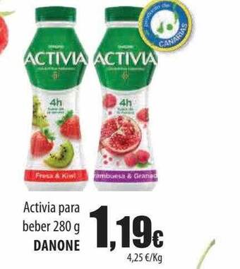 Spar Tenerife Activia para beber danone oferta