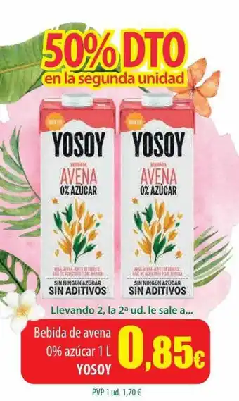 Spar Tenerife Bebdia de avena 0% azúcar yosoy oferta