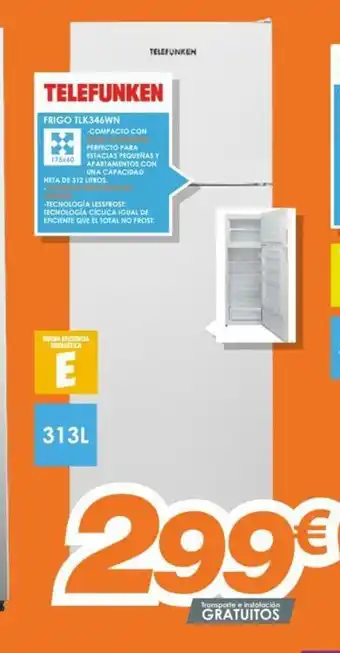 Pascual Martí Telefunken Frigo TLK346WN oferta