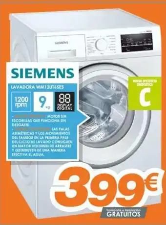 Pascual Martí Siemens Lavadora WM12UT65ES oferta