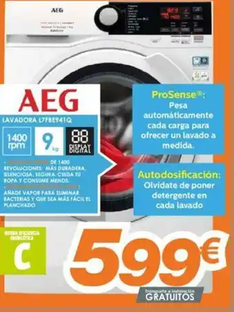 Pascual Martí Aeg Lavadora L7FBE941Q oferta