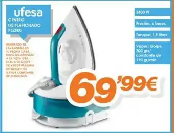 Pascual Martí ufesa Centro De Plancheado PL2500 oferta