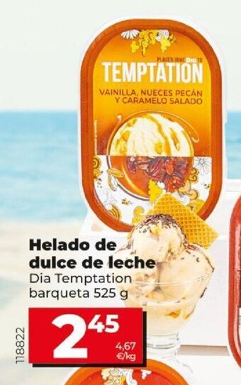 Helado de dulce de leche