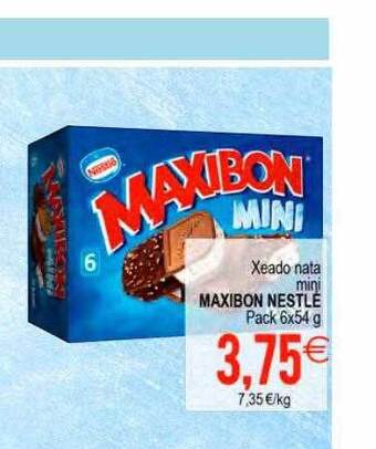 Plenus Supermercados Xeado nata mini maxibon nestlé oferta