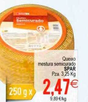 Plenus Supermercados Queixo mestura semicurado spar oferta