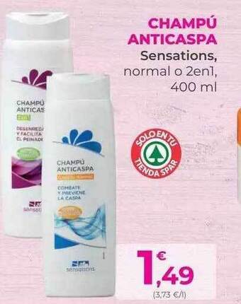 SPAR Champú anticaspa sensations oferta