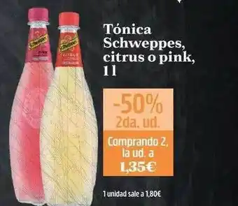 SPAR Tónica schweppes citrus o pink oferta