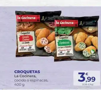 SPAR Croquetas la cocinera cocido o espinacas oferta