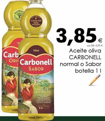 Cash Ifa Aceite oliva carbonell normal o sabor botella oferta