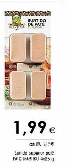 Cash Ifa Surtido superior paté pato martiko oferta