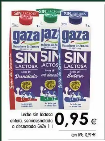 Cash Ifa Leche sin lactosa entera semidesnatada o desnatada gaza oferta