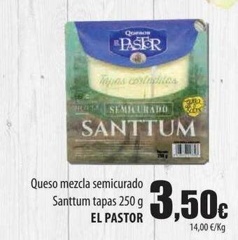 Spar Tenerife Queso mezcla semicurado santtum tapas el pastor oferta
