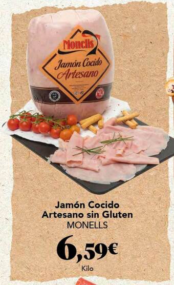 Gadis Jamón Cocido Artesano Sin Gluten Monells oferta