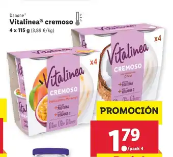 Lidl Danone Vitalinea cremoso 4x115g oferta