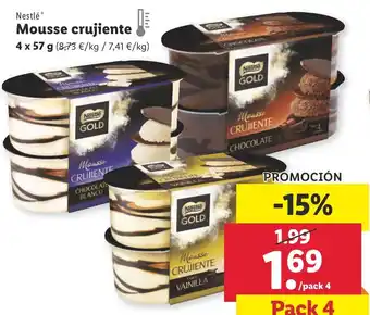 Lidl Nestle Mousse crujiente 4x57g oferta