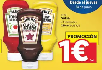 Lidl Heinz Salsa 220ml oferta