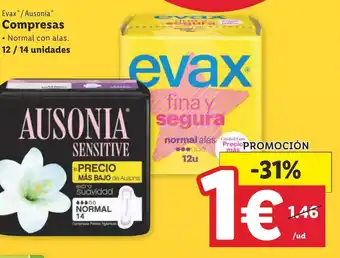 Lidl Evax Compresas oferta