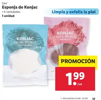 Lidl Cien Esponja de Konjac oferta