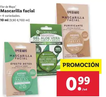 Lidl Flor de Mayo Mascarilla facial 10ml oferta