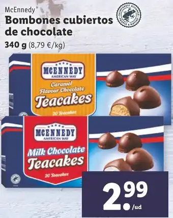 Lidl McEnnedy Bombones cubiertos de chocolate 340g oferta