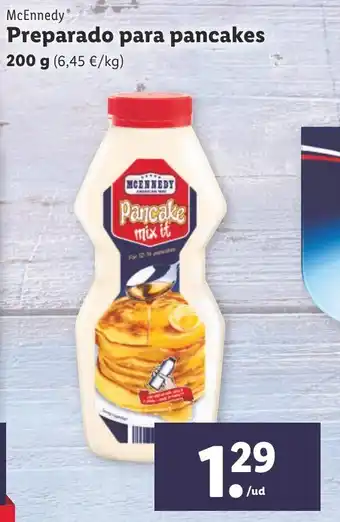 Lidl McEnnedy Preparados para pancakes 200g oferta