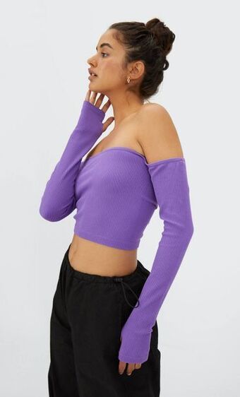 Stradivarius Camiseta seamless hombro descubierto oferta