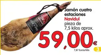 Alimerka Jamón cuatro estaciones Navidul 7.5kg oferta