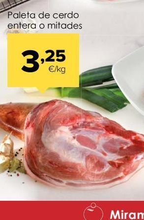 Autoservicios Familia Paleta de cerdo oferta