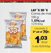Autoservicios Familia Lay's 3d´s conos de maíz oferta