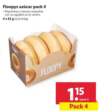 Lidl Floopys azúcar 4x52g oferta