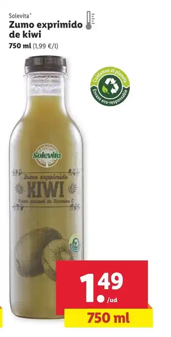 Lidl Solevita Zumo exprimido de kiwi 750ml oferta