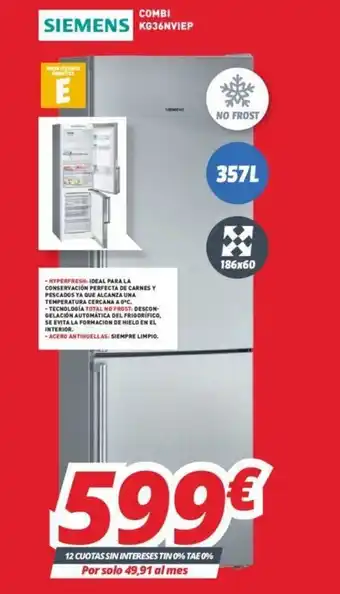 Mi electro Siemens Combi KG36NVIEP oferta