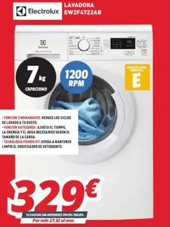 Mi electro Electrolux Lavadora EW2F4722AB oferta