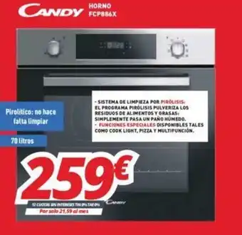 Mi electro Candy Horno FCP886X oferta