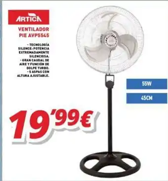Mi electro Artica Ventilador Pie AVP5545 oferta