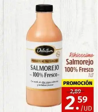 Maskom Supermercados Rikisssimo salmorejo 100% fresco oferta