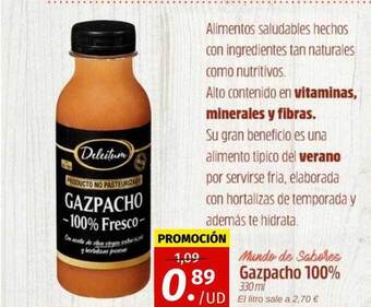 Maskom Supermercados Mundo de sabores gazpacho 100% oferta