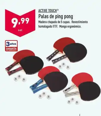 ALDI Active Touch Palas De Ping Pong oferta