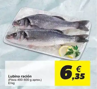 Carrefour Lubina ración 400-600g oferta
