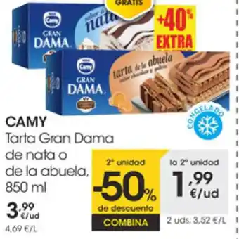 Camy Tarta gran Dama de Nata o de La Abuela 850ml