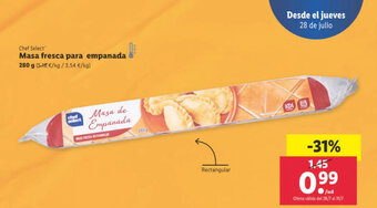 Lidl Masa Fresca Para Empanada oferta