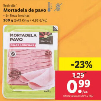 Lidl Mortadela de Pavo oferta