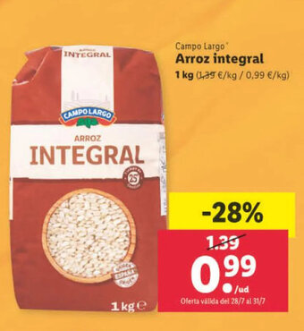 Lidl Arroz Integral oferta