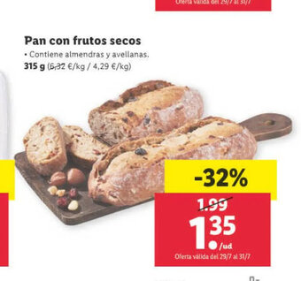 Lidl Pan Con Frutos Secos oferta