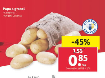 Lidl Papa a Granel oferta