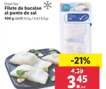 Lidl Filete de Bacalao Al Punto de Sal oferta