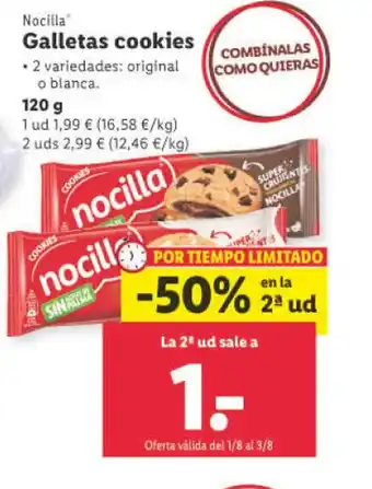 Lidl Galletas Cookies oferta