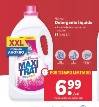 Lidl Maxitrat Detergente Líquido oferta