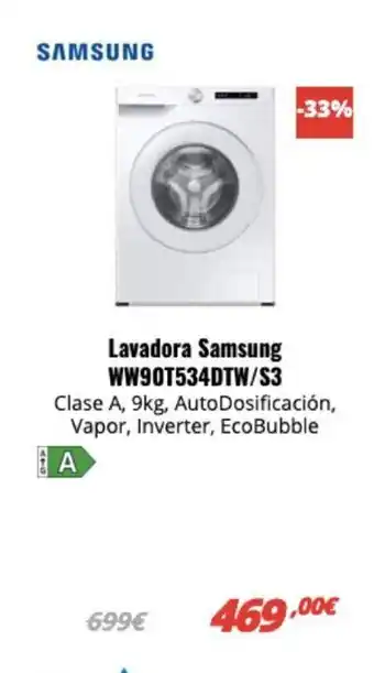 Mi electro Samsung Lavadora Samsung WW80T534DTW/S3 oferta