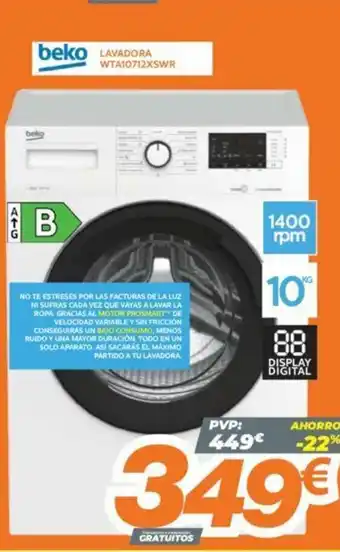 Pascual Martí Beko Lavadora WTA10712XSWR oferta